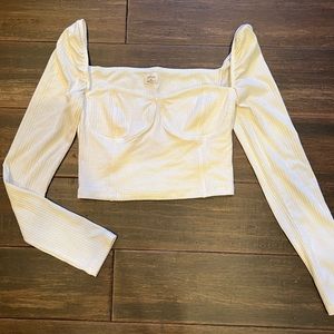 Aritzia Long Sleeve Crop Top